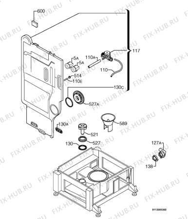 Взрыв-схема посудомоечной машины Electrolux EASY ALU - Схема узла Water softener 066